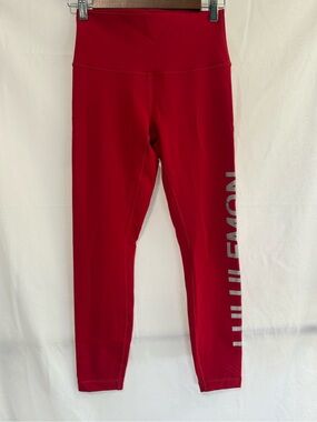 RARE LULULEMON Wunder Under HR  20Y Collection - Red/Size 6